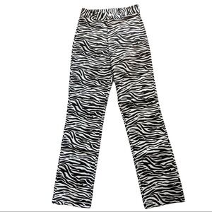High Rise Zebra Pants